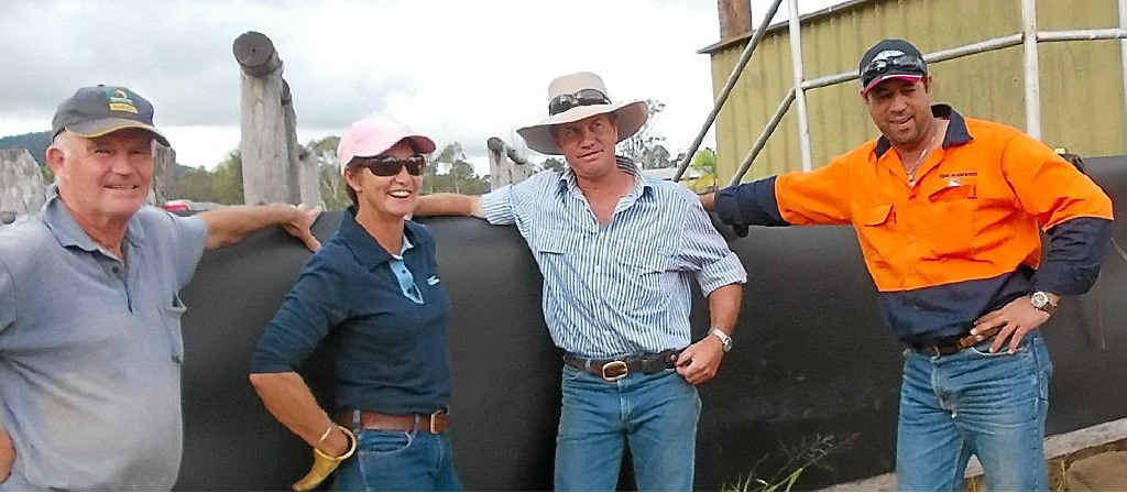 Organisers Jacqui Martin and Rod Cotter discuss the preparation for the upcoming Bushman’s Carnival at Widgee on Tuesday afternoon with Jeff Thompson (left) and sponsor Lloyd Martin (right). Organisers Jacqui Martin and Rod Cotter discuss the preparation for the upcoming Bushman’s Carnival at Widgee on Tuesday afternoon with Jeff Thompson (left) and sponsor Lloyd Martin (right).